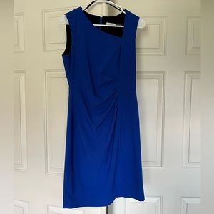 Calvin Klein asymmetrical neckline sheath dress